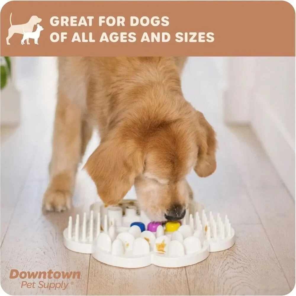NIB! Downtown Pet Supply Puzzle Board Interactive Feeder For Dogs Paw Shape